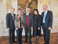 Dr. Stephan Winter (Erster Bürgermeister der Stadt Mindelheim), Heidi Zacher (Landrats-Stellvertreterin des Landkreises Unterallgäu), Wolfgang Vogt, Elisabeth Fuß (Direktorin der Staatlichen Schulämter im Landkreis Unterallgäu und der Stadt Memmingen